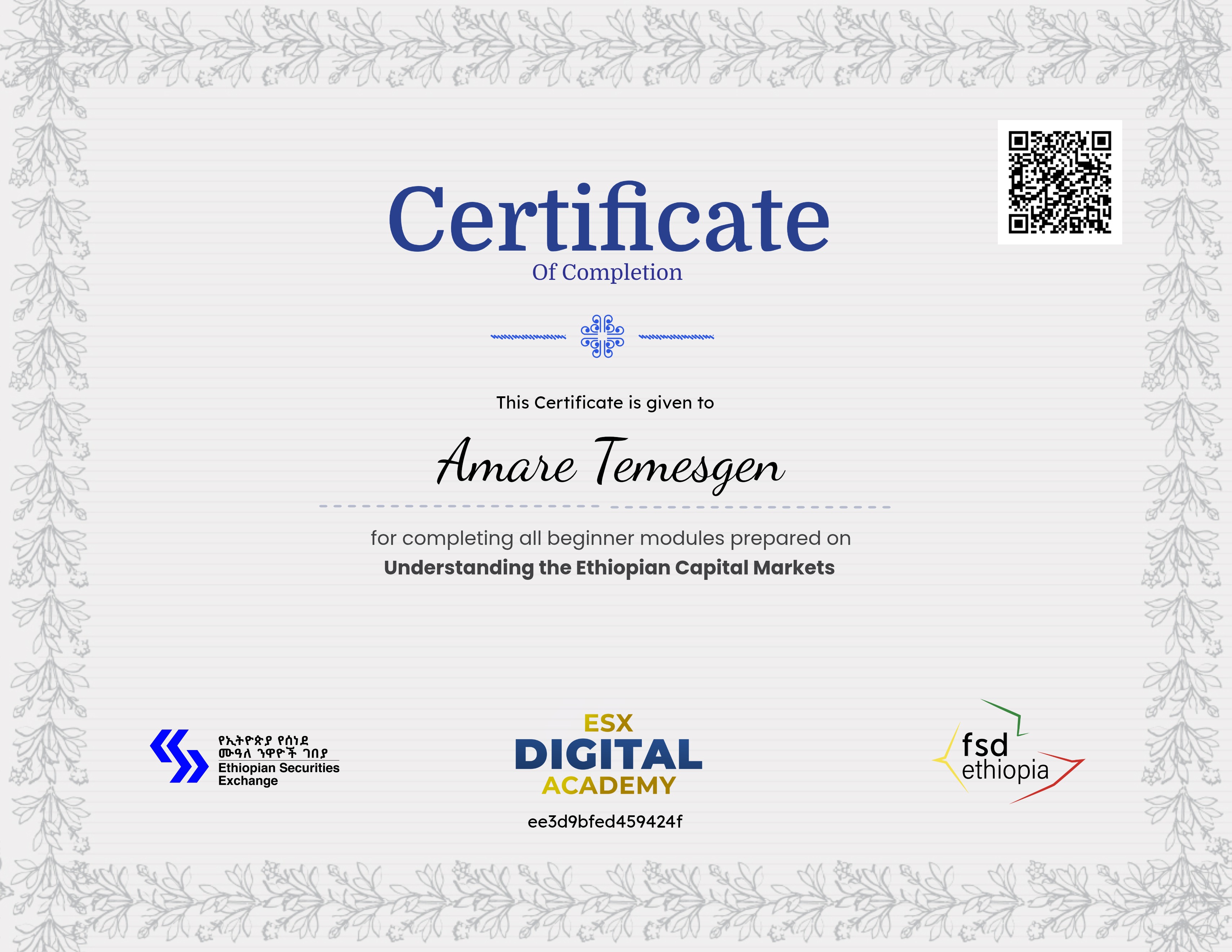 Module 05 - the Ethiopian Securities Exchange (ESX)
