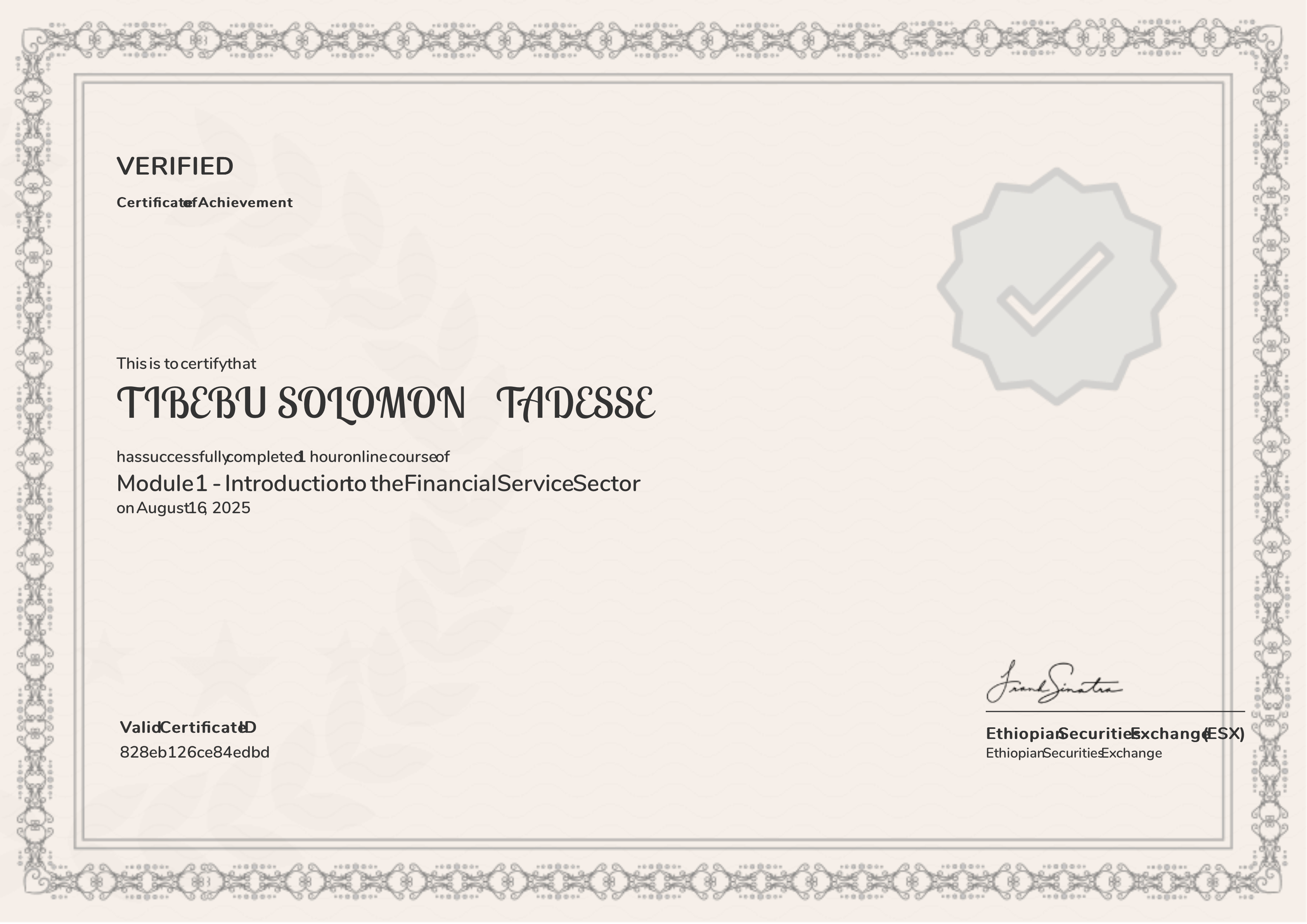 Module 1 - Introduction to the Financial Service Sector